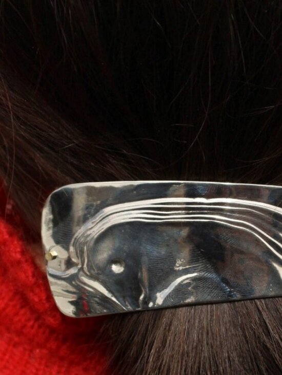 Leigh Miller White Bronze Grande Barrette main image 4